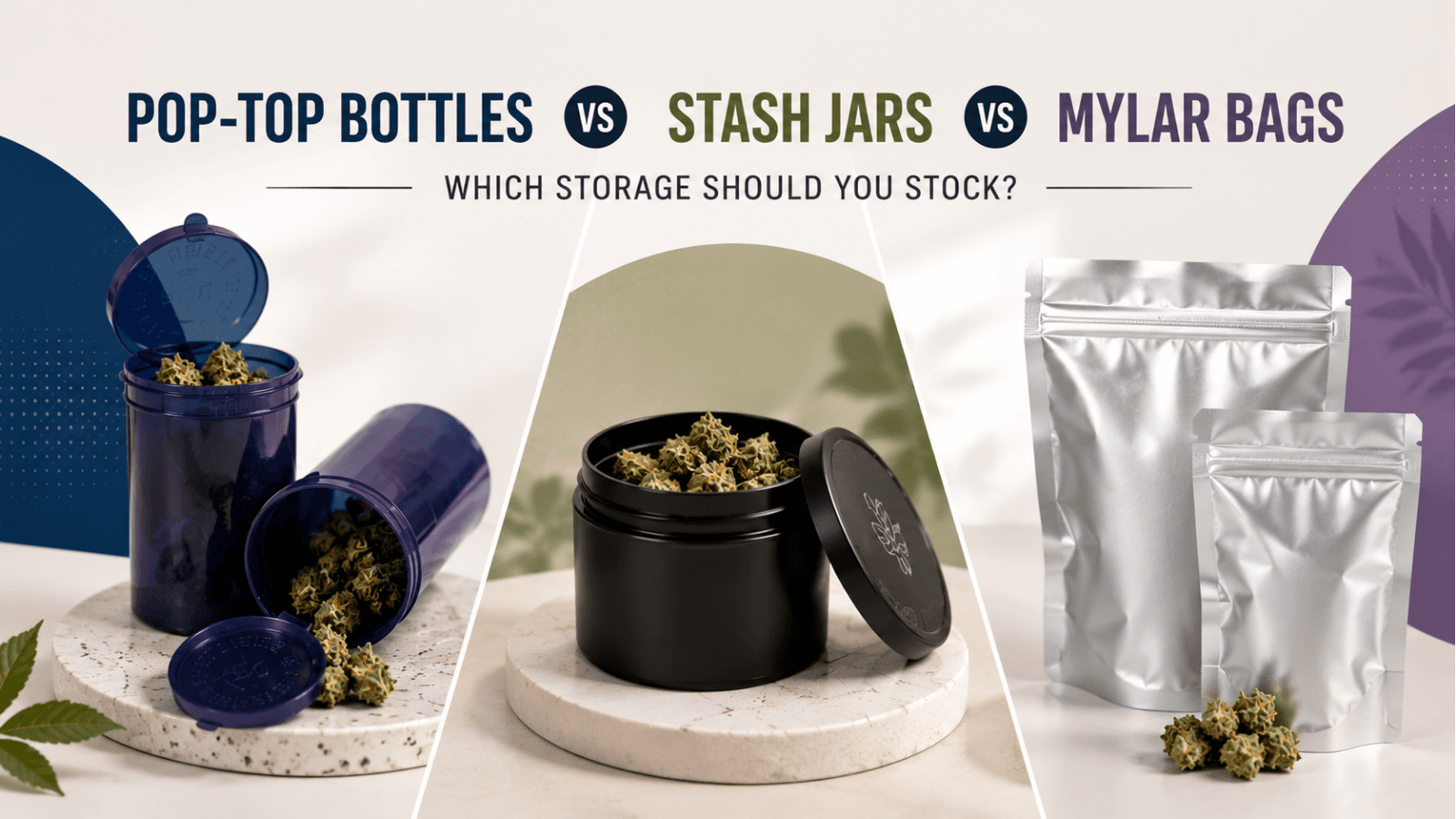 Pop-Top Bottles vs Stash Jars vs Mylar Bags: Which Storage Should You Stock? | Namasteji