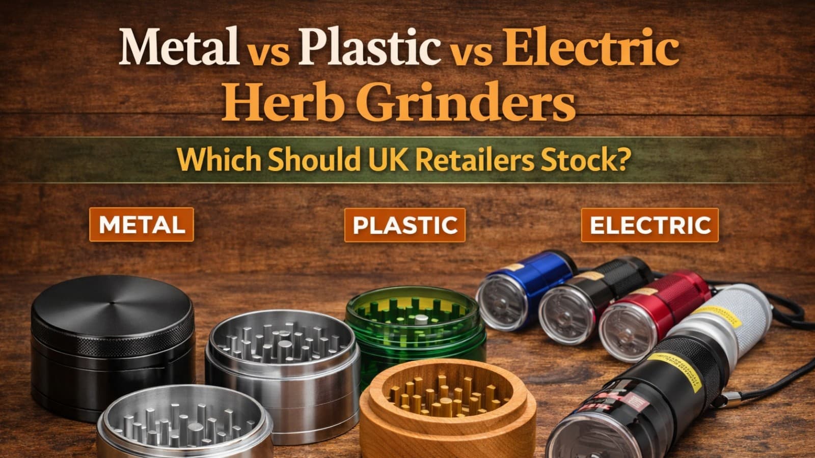 Metal vs Plastic vs Electric Herb Grinders: Which Should UK Retailers Stock?