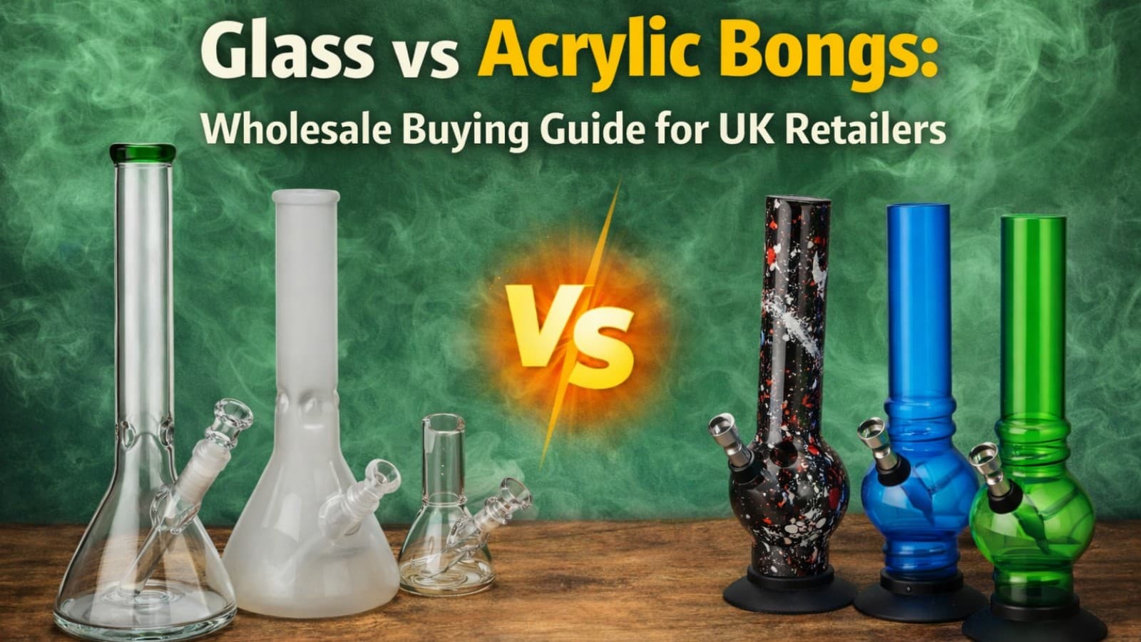 Glass vs Acrylic Bongs: Wholesale Buying Guide for UK Retailers